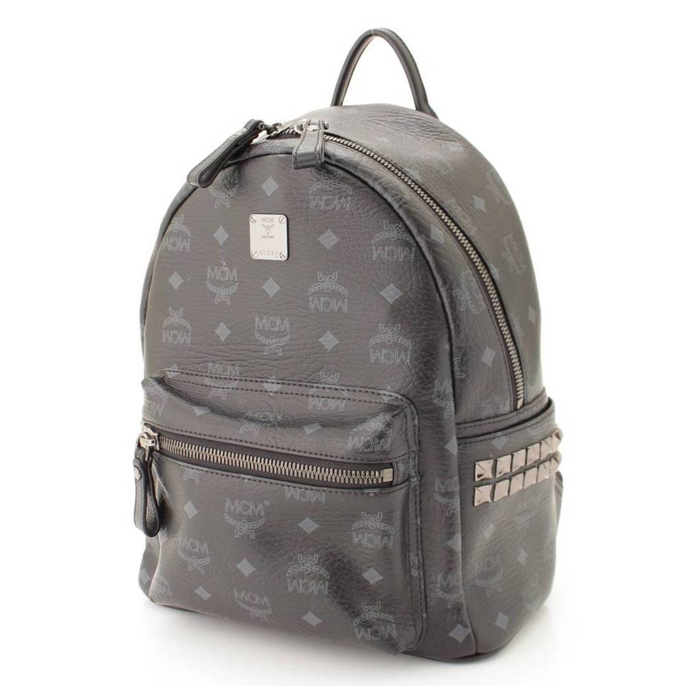 Mcm Backpack Logogram Rucksack Studded Black - image 2